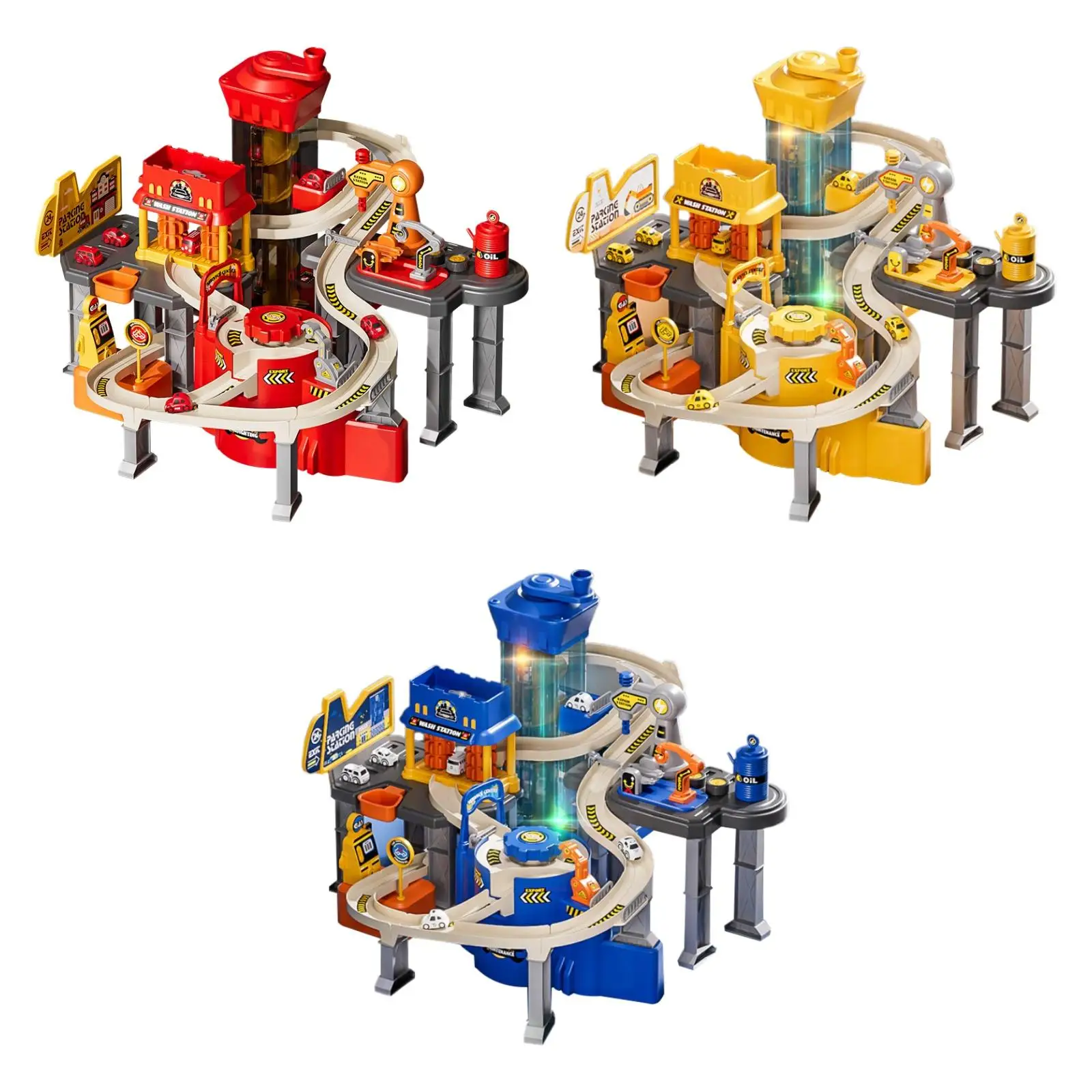 

Car Parking Toy Set Race Track Car Toy Indoor Games DIY Assemble Track Race Car