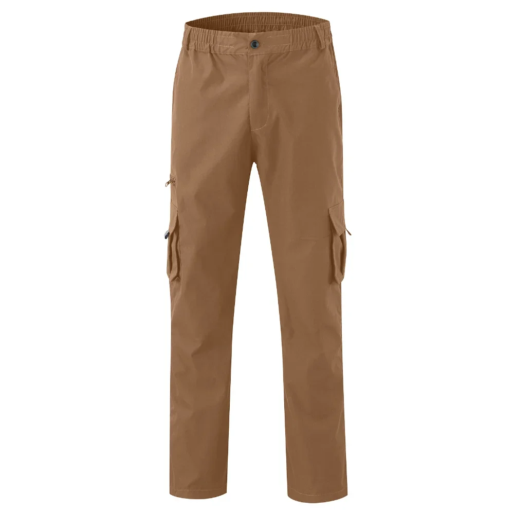 Hommes Cargo fjElastic Taille artificiel astique Multi-poches adt skip Travail Pantalon En Plein Air Fitness Sports Pantalon Décontracté S-4XL