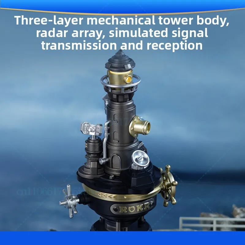 Steampunk industrial city, core oil extractor, tabletop ornament, hand-assembled model gift