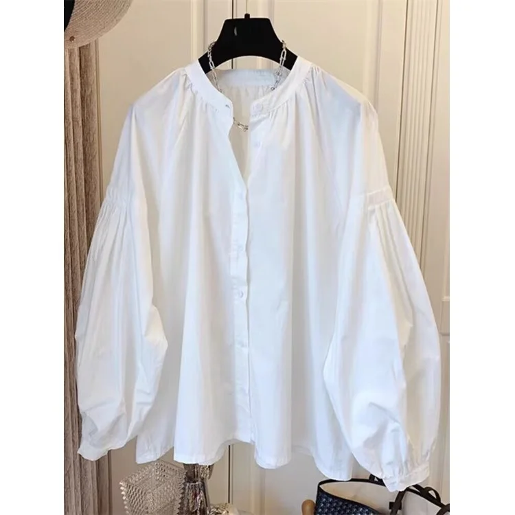 

Loose Women's Shirt Spring Autumn 2026 New Style Korean Lazy Style Doll Shirt Outerwear Casual Comfortable Long Sleeve Top