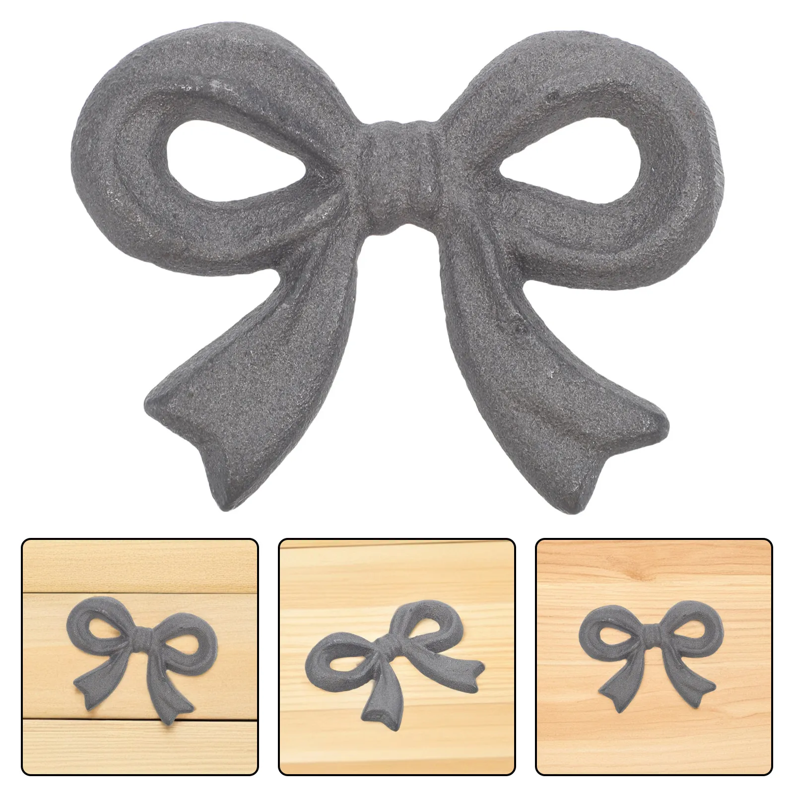 Cast Iron Bow Knot Decorative Hardware Vintage Style Cabinet Knob Drawer Pull Handle for Home Furniture Interior Design Hardware