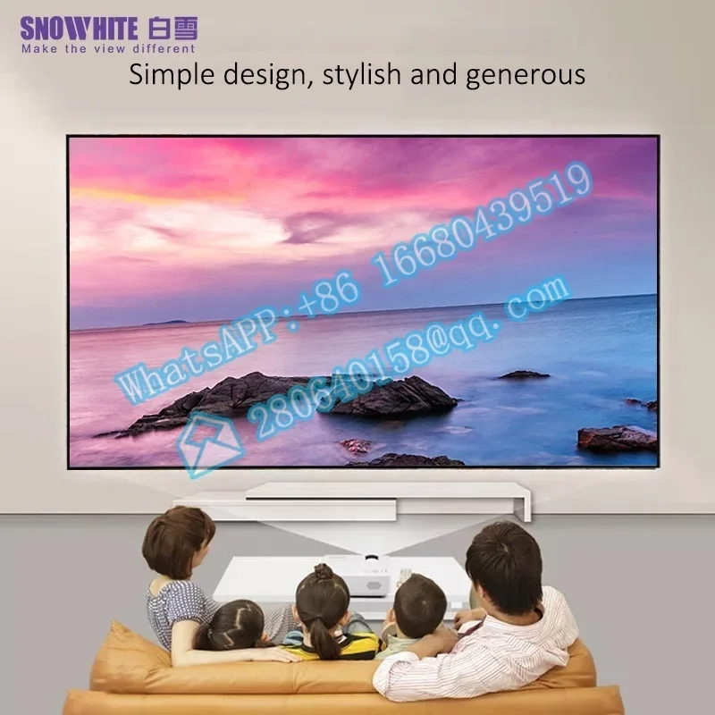 SNOWHITE 80 100 120 150 inch alr screen for long throw projector black diamond projection  fixed frame