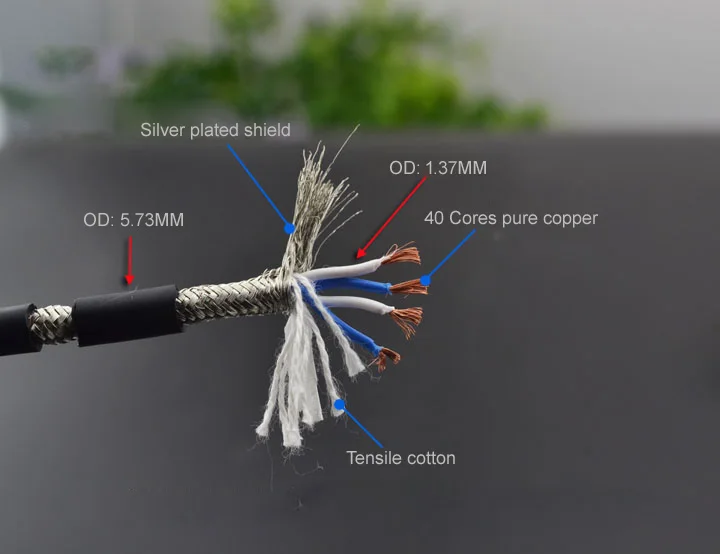 HIFI Canare L-4E6S 4.4MM Male4.4 To Dual 6.5MM Male 1/4 Inch 2 X 6.35 MM TRS Balanced Y Splitter Audio Cable