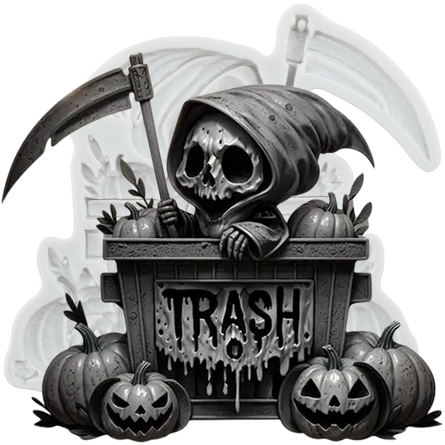 

Силиконовые формы «Бог смерти», серп, помадка, инструменты для украшения торта, топпер для кексов, шоколадные конфеты, ремесло, жевательная паста, полимерная глина