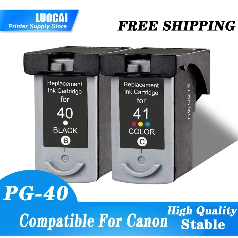 2pcs PG-40 CL-41 PG40 CL41 Ink Cartridge For Canon Pixma MP140 MP150 MP160 MP180 MP190 MP210 MP220 MP450 MP470 Printer