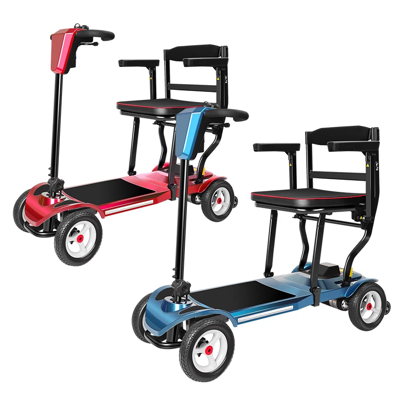 

2023 Portable Lightweight Electromagnetic Brake Foldable Folding Mobility Scooter for Disabled