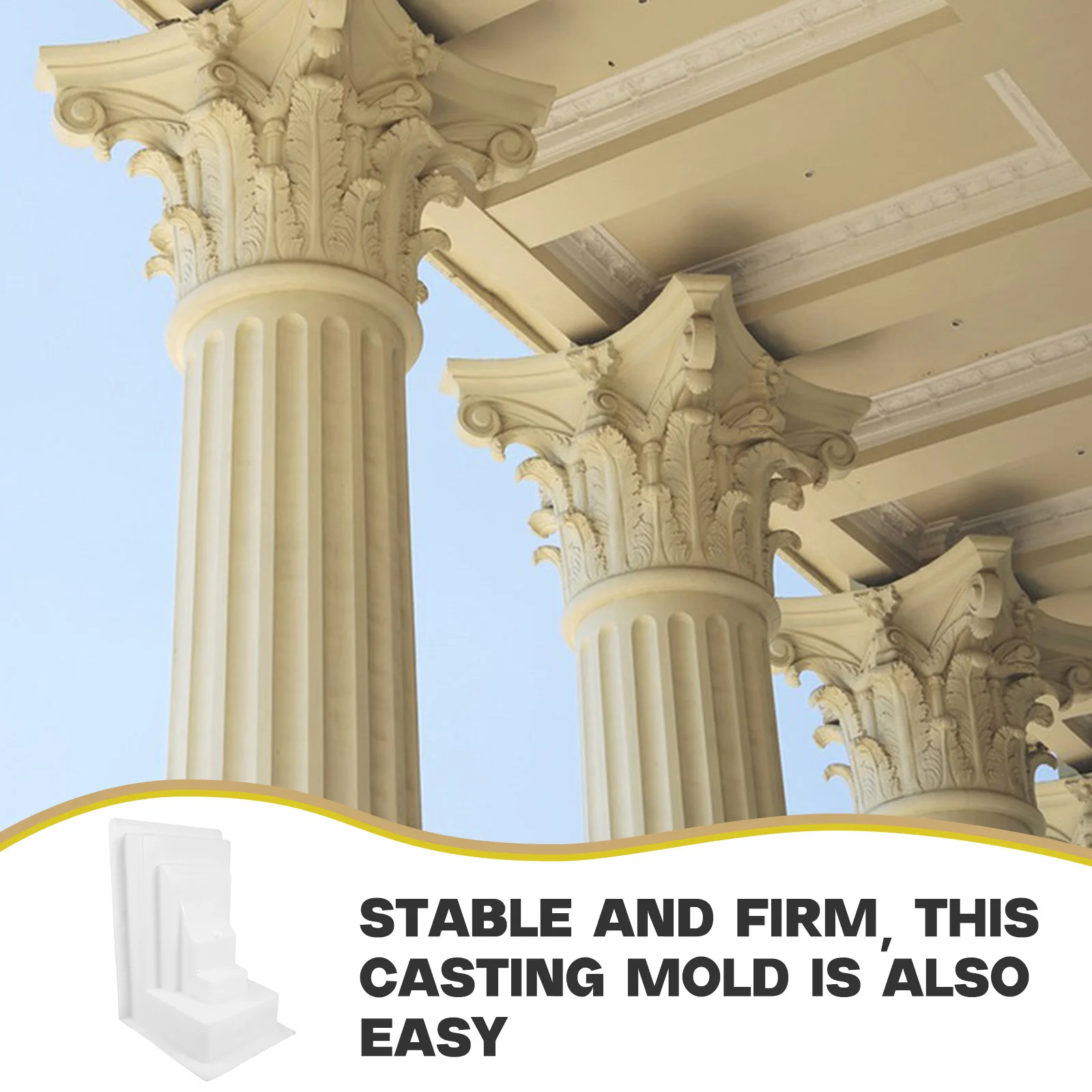 Roman Column Mold Concrete Casting Molds For Diy Villa Corbel Decor Cement Pedestal Balustrade Paver Molds Decorative Stone