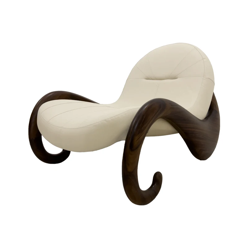 

Flow ebony single recliner simple wooden sofa living room study hotel - home furniture