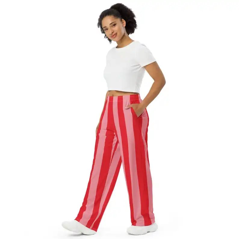 2026 Spring Autumn Personalized Fashionable Y2k Pants Trendy Fashion Vintage Print Loose Women and Children Sports Pants