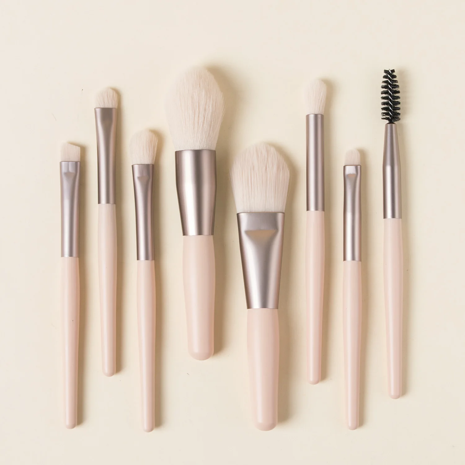 Mini 8-piece Makeup Brush Set Portable Travel Set Soft Hair Eye Shadow Brush Foundation Brush Beauty Tools Wholesale