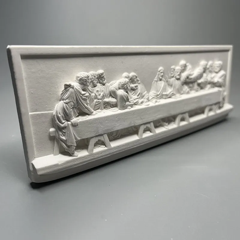 Das Letzte Abendmahl Gips-Retro-Relief Heimdekoration Ornamente Da Vinci Stereo-Gemälde Dekorative Ornamente Schreibtisch-Accessoires – Detail 7