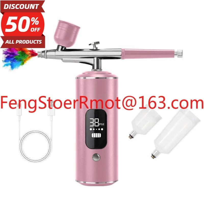 

Air Compressor Kit Electric Spray Gun Spray Pen Coloring Beauty Nail Art Painting Spray Oxygen Injection Meter