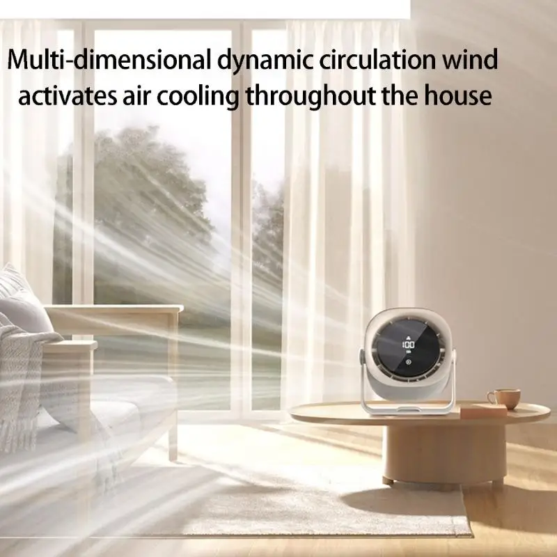 F92F Small Individual Desk Fan Energy Saving Low Noise Design USB Rechargeable Cooling Fan Suitable for Bedroom Office