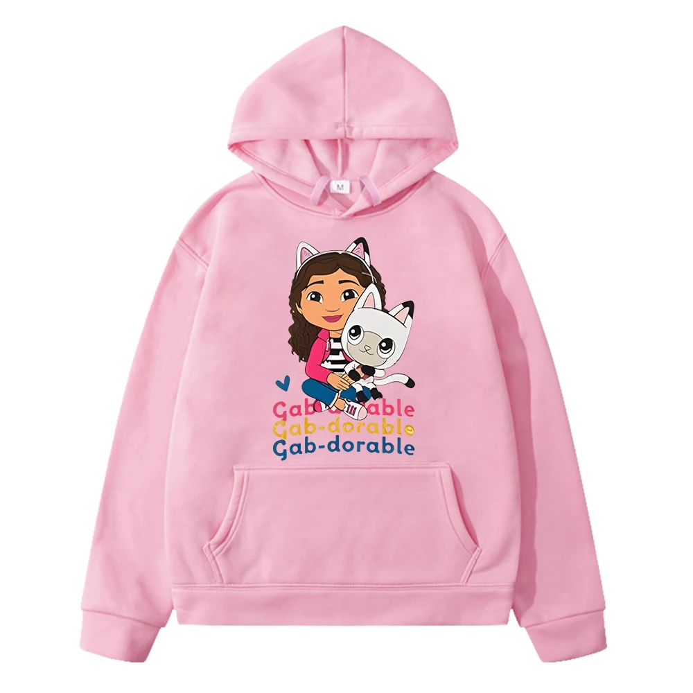 Gabbys Dollhouse Print Hoodies Fleece Sweatshirts boys girls clothes anime hoodie y2k sudadera Autumn Pullover Children clothing