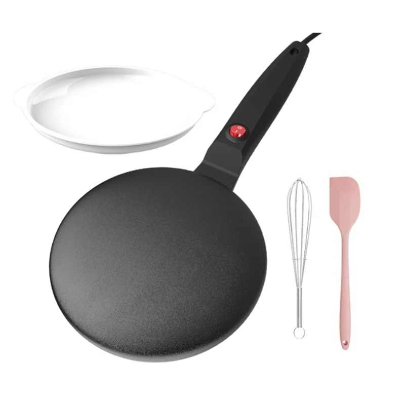 Nonstick Coating Electric Pancake Pan 600W Handheld Pancake Maker Electric Round Griddle For Pancakes