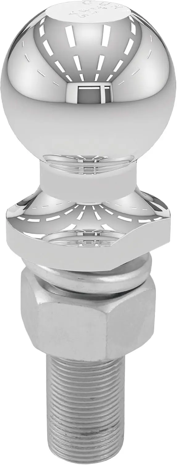 

40074 Chrome Trailer Hitch Ball, 6,000 lbs, 2-Inch Diameter, 1 x 3-Inch Shank