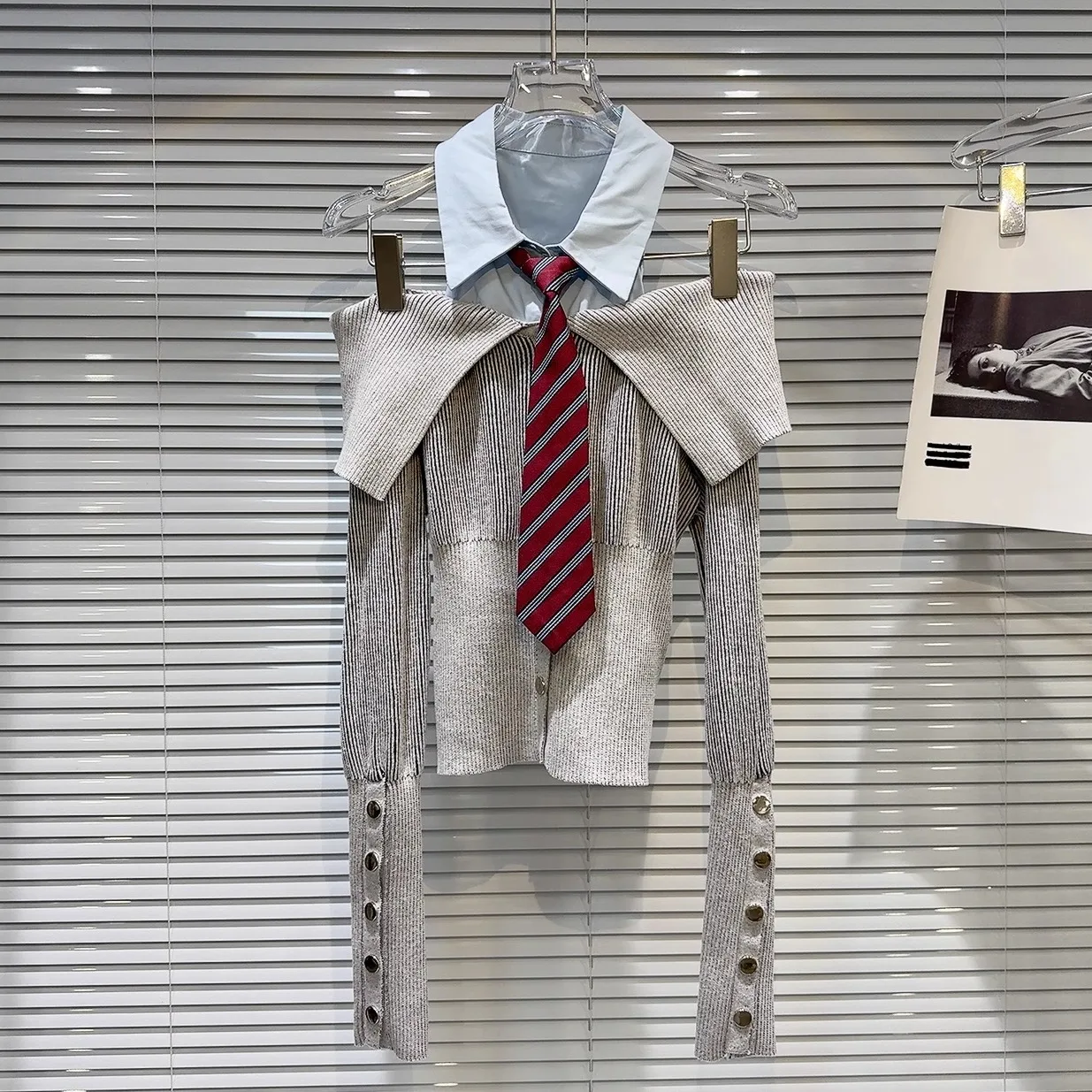 

Sweet Cool Trendy Plaid Netie Splice Трикотажный дизайн oulder irt Женский приталенный длинный воротник-свеч стандартной длины