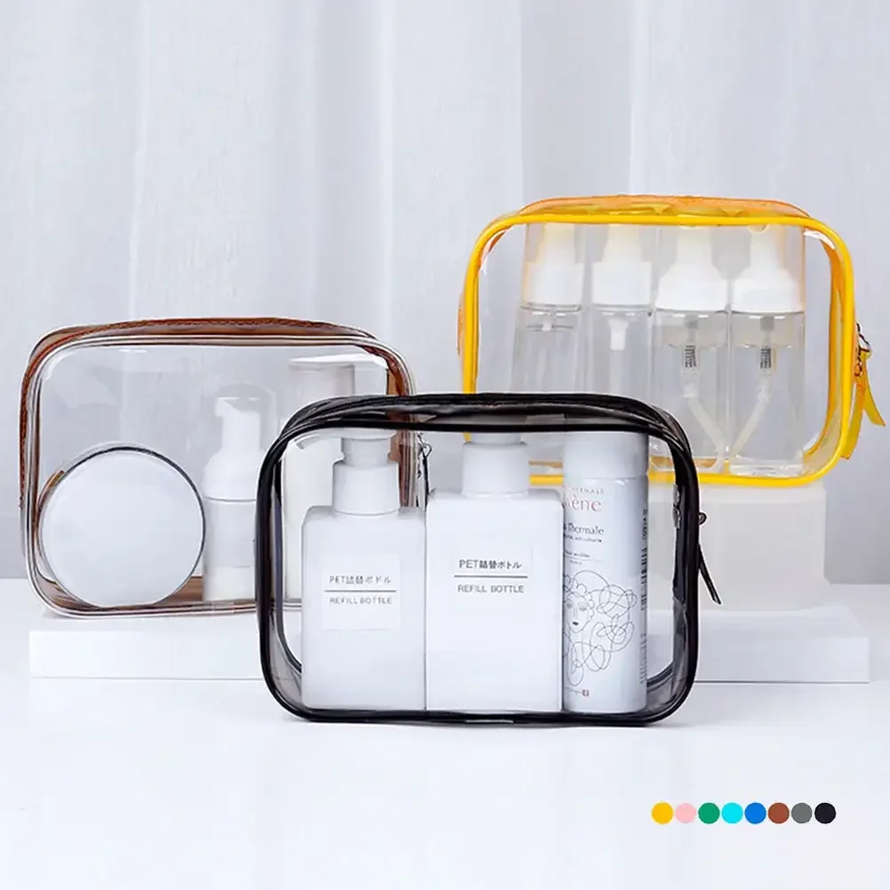 Transparent PVC Bags Travel Organizer Clear Makeup Bag Beautician Cosmetic Bag Beauty Case Toiletry Bag Make Up Pouch Wash Bags