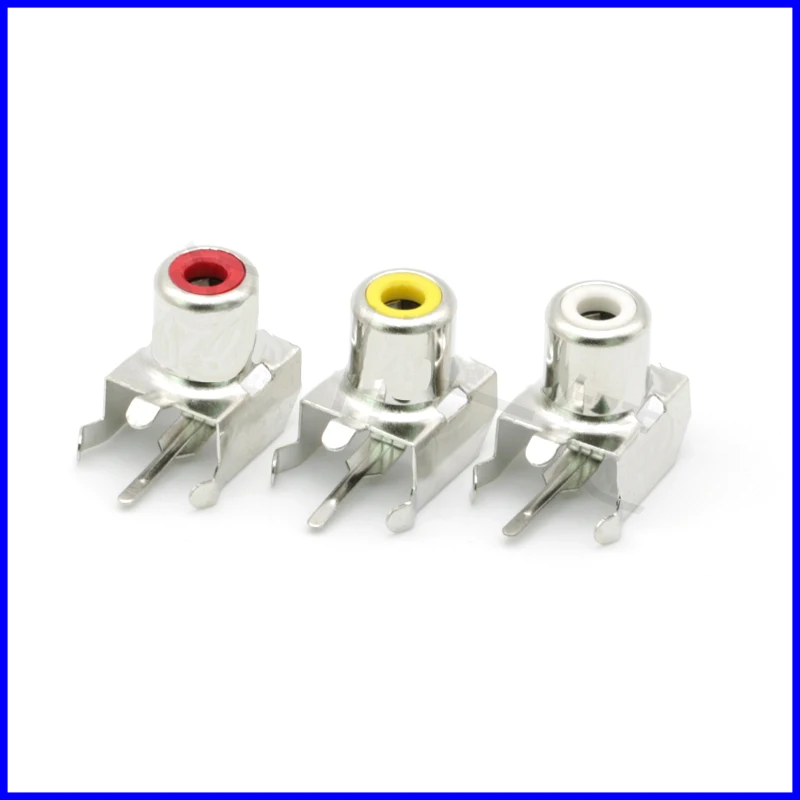 5PCS AV-8.4-3 AV Pin Jack 3 Color RCA Female Audio Video AV Socket Connector