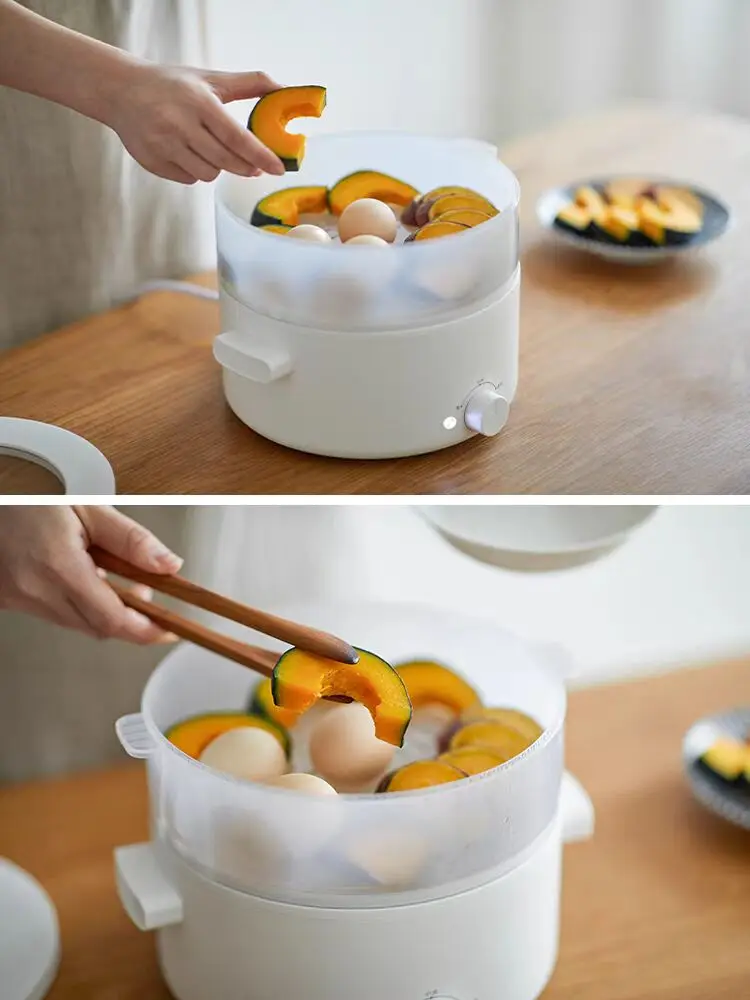 5L 700W Multifunctional Electric Cooker Non-stick Cooker Liner Boiling/Stewing/Steaming/Frying Four in One Equipped With Steamer