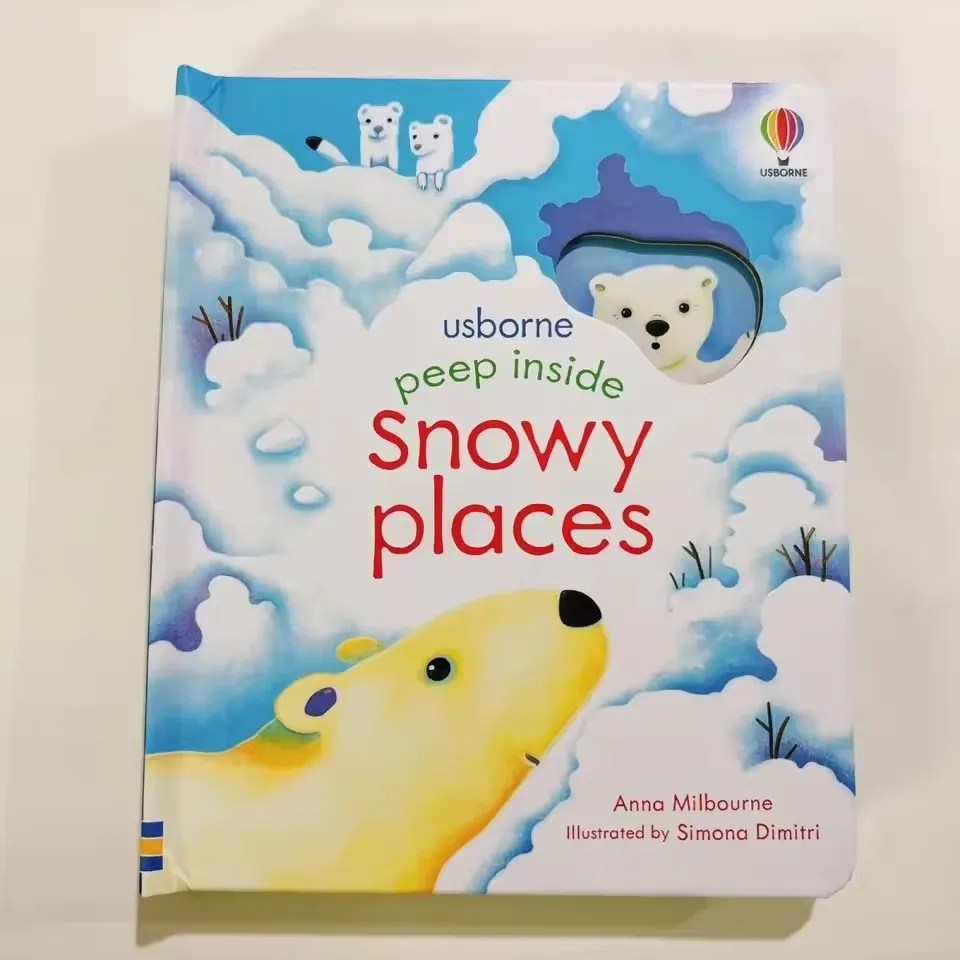 Usborne Peep Inside Snowy Places English Books Montessori Educational Parent-child Interaction Picture Book