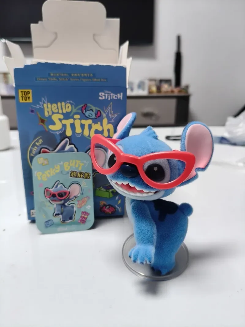 정품 재고 헬로 스티치 시리즈 수제 블라인드 박스 수집품 귀여운 인형 장식품 장난감 어린이 휴일 선물