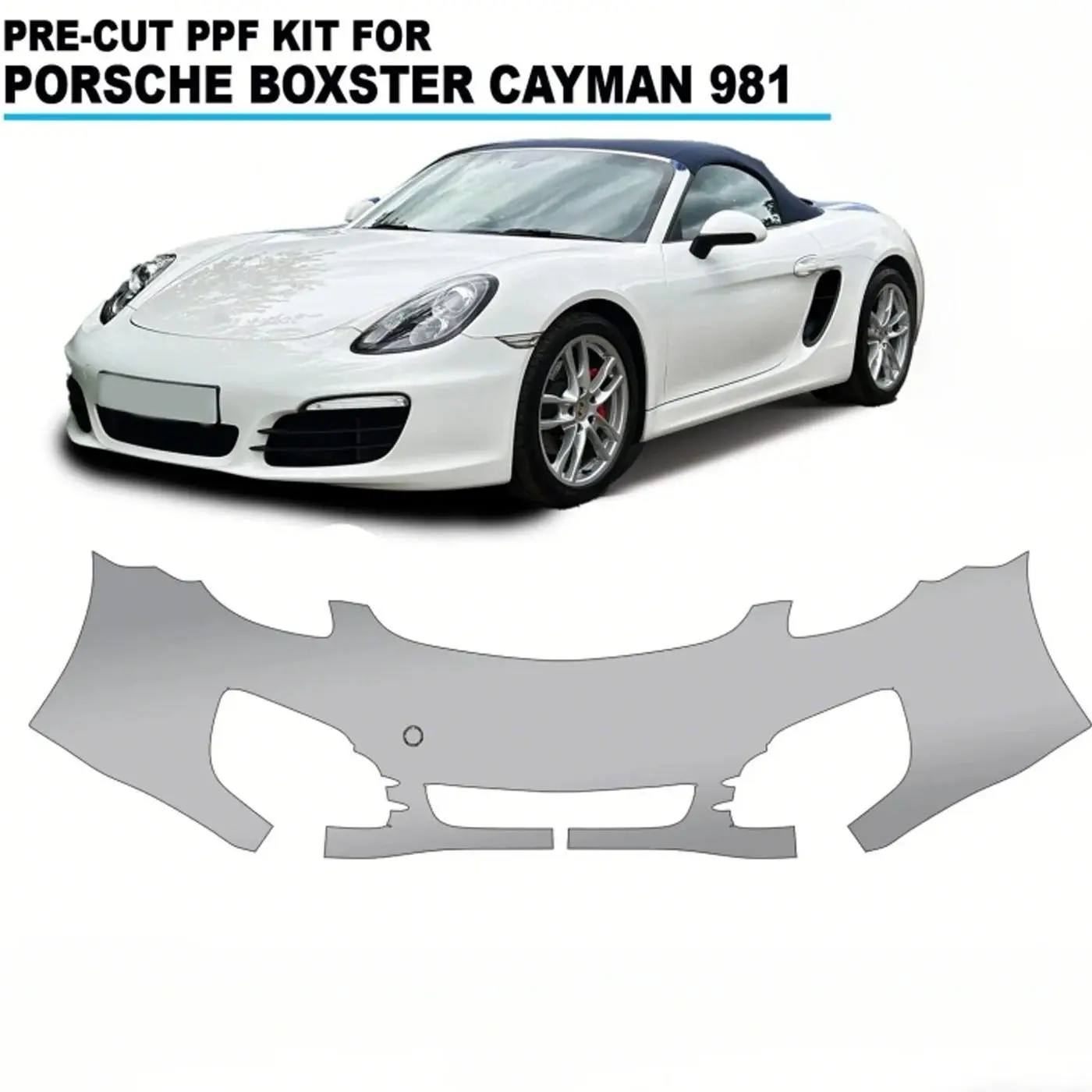 

For Porsche Boxster 981 2012-2016 PPF ﻿Kit TPU Bumper Scratch-Resistant Self-Healing Invisible Paint Protection Film Pre-cut