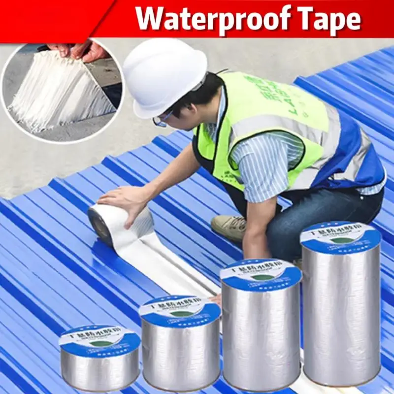 Aluminum Foil Butyl Waterproof Tape All Weather Resistant Heavy Duty Adhesive for All Purpose Home Outdoor Repair Pipe Sealing