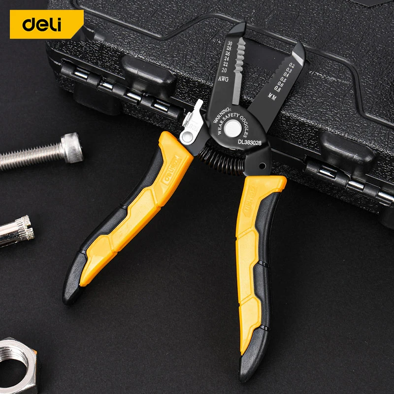 

Deli Network Cable Pliers Wire Stripper Multifunctional Household Network Cable Wire Stripper Electrician Professional Hand Tool