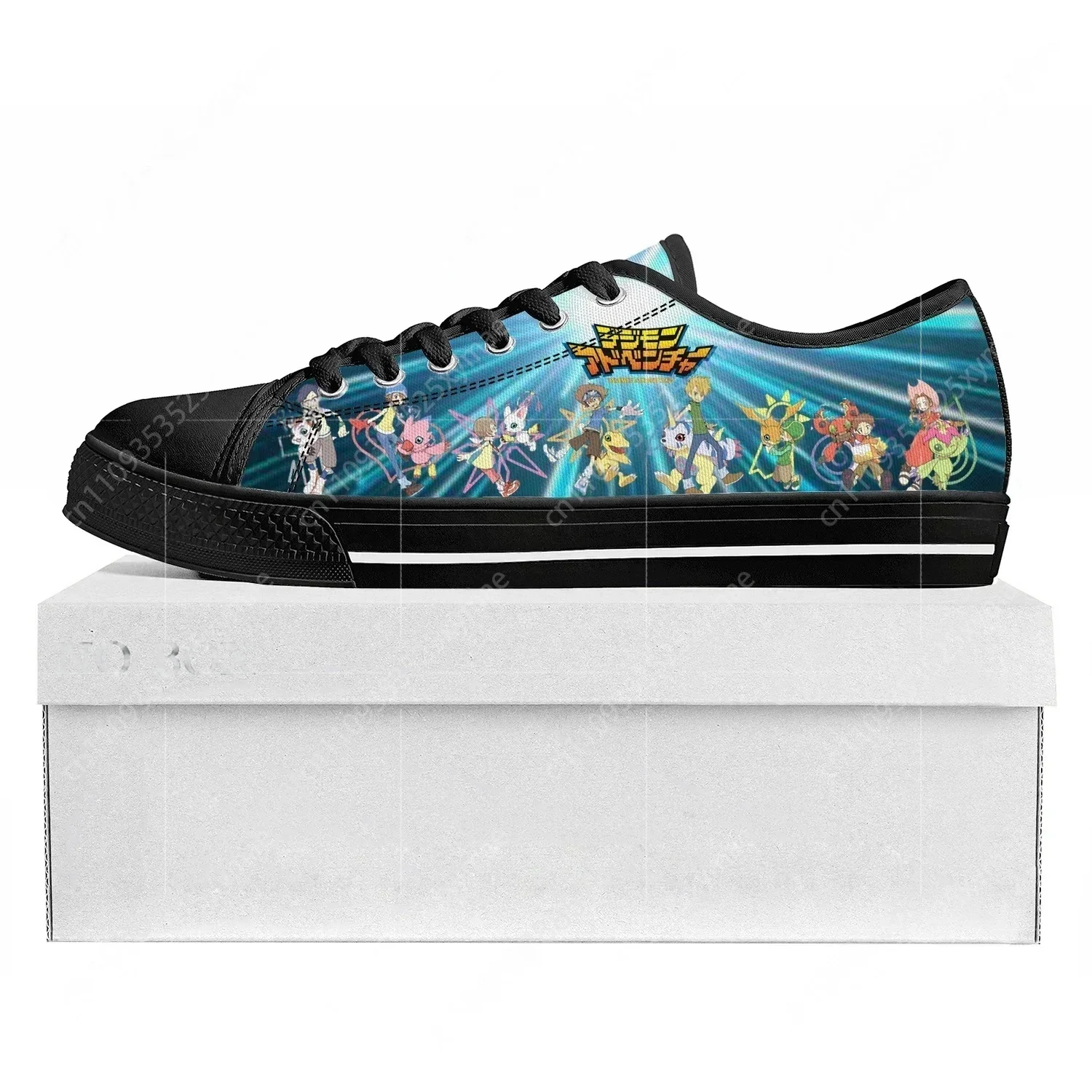 

Comics Digimon Adventure Anime Low Top Sneakers Mens Womens Teenager Couple Shoes Custom Casual Shoe High Quality Canvas Sneaker