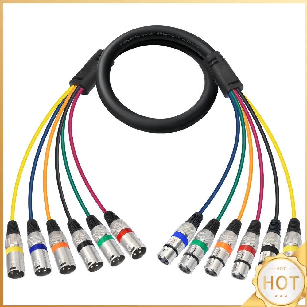 balanced-audio-snake-cable-6-channel-xlr-male-to-female-3-pin-zinc-alloy-connector-stage-studio