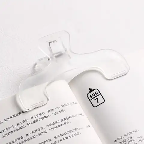 Book Clip Reading Clip Kawaii Desk Accessories Fixed To Prevent Page Turning Transparent frosted Folder Clips