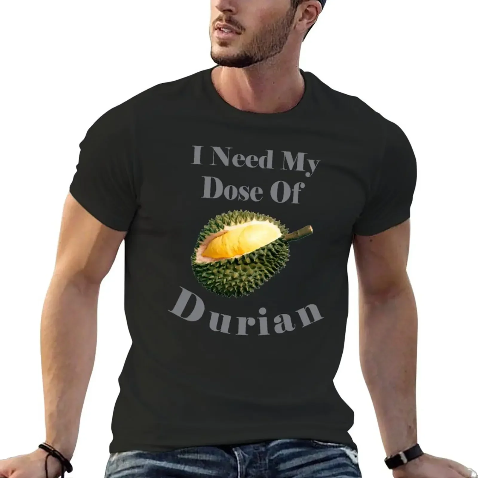 I Need My Dose Of Durian T-Shirt blue archive sports fans custom t shirt plus sizes mens graphic t-shirts