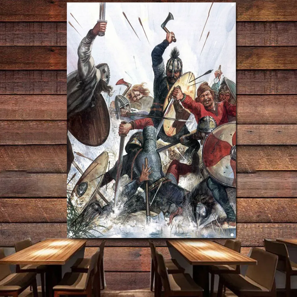 

Christ Armor Warrior Banner Wall Hanging Flag Knights Templar Wall Posters Art Print Tapestry Canvas Painting Home Decoration