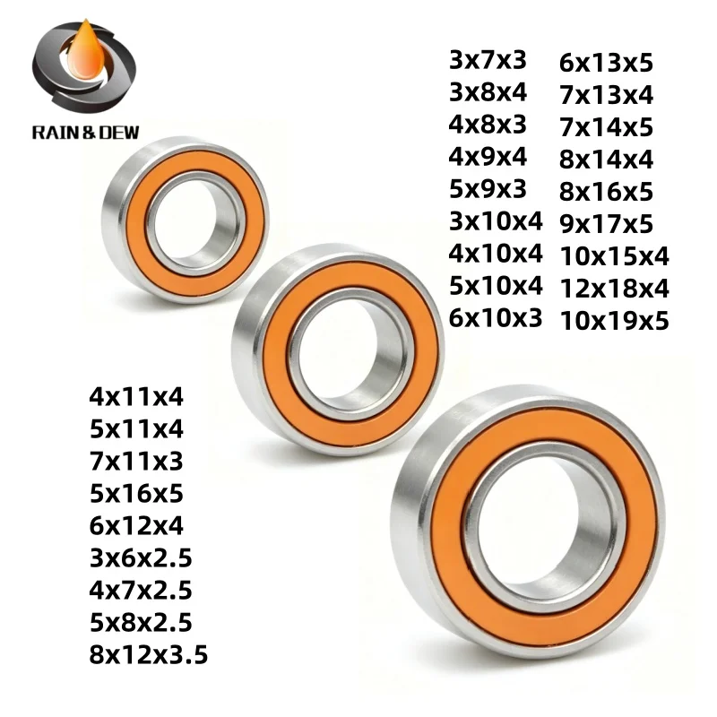 1 Peça S6800RSCB 10x19x5mm Rolamento de Esferas Híbrido de Cerâmica em Aço Inoxidável ABEC-7 para Carretilhas de Pesca SMR74 SMR85 SMR103 SMR105 SMR128 S693RS
