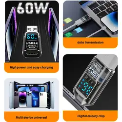 Digital Display USB Type-C OTG Adapter USB 3.2 10Gbps For Phone Tablet Laptop Devices USB C USB A Connector M8H7