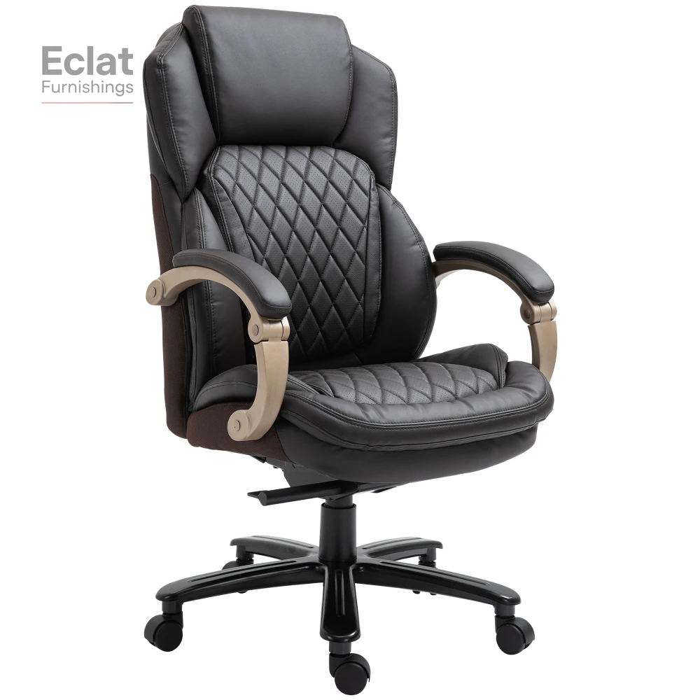 

Tall Executive OfficeChair with Wide Seat,Computer Desk Chair with High BackDiamond Stitching,Adjustable Height & Swivel Wheels,