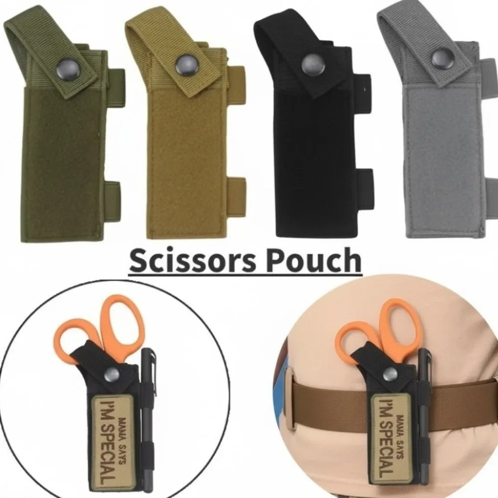 Multifunctional Scissors Waist Bag Heavy Duty Nylon Quick Release Buckle EDC Tool Holder Multi Pocket Scissors Pouch Camping