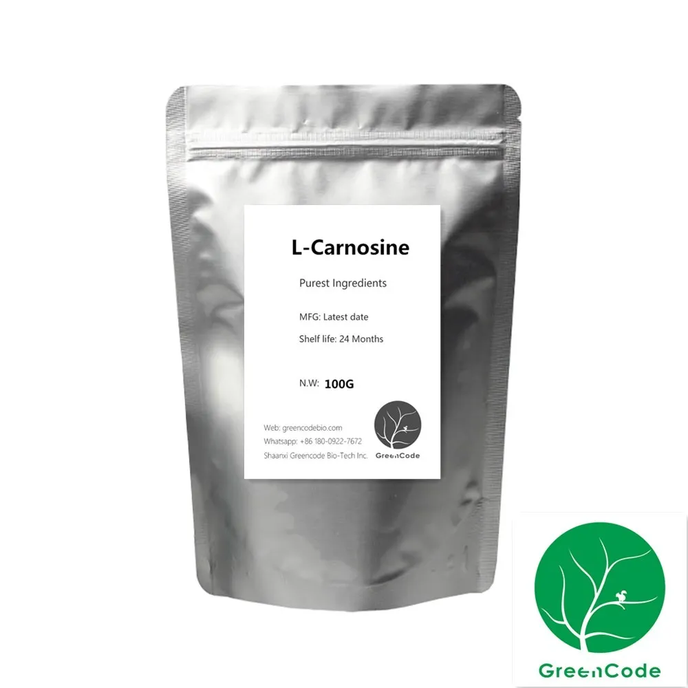 

Top Quality Skin Care Product Material Carnosine L-Carnosine 99% Powder Cosmetics Peptide for Beauty CAS 305-84-0