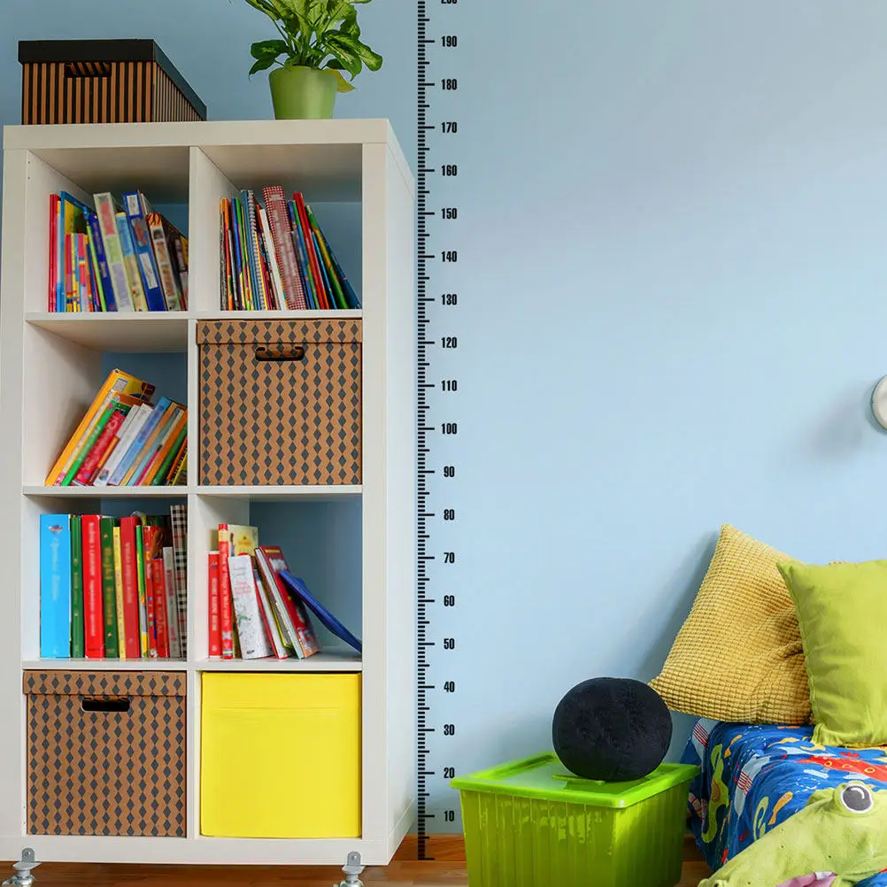 3Sets Height Growth Chart Kids Height Measurement Wall Sticker Minimalist PVC Removable Growth Ruler for Home Kindergarten