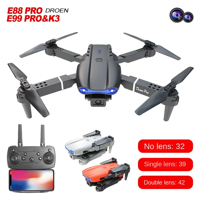 E99pro folding drone HD dual aerial photography fixed height four axis aircraft E88PRO remote control aircraft K3