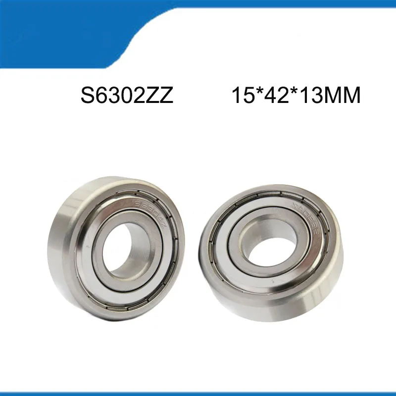 

S6302ZZ (15*42*13MM) 5PCS Sell Hot High Quality Corrosion Resist Stainless Sealed Deep Groove Ball Bearing Shaft (ABEC-5)