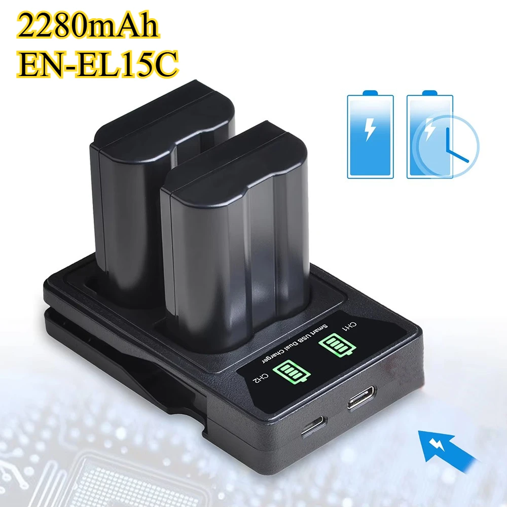 2280Mah EN-EL15C Ca…