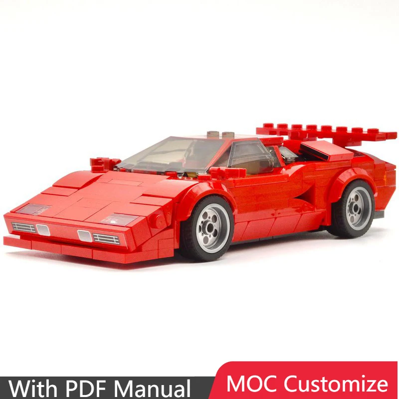 

325 шт. MOC, хит продаж, креативный красный суперкар, модульные строительные блоки, модель, обучающая игрушка «сделай сам», сборка для мальчиков, Рождественский подарок