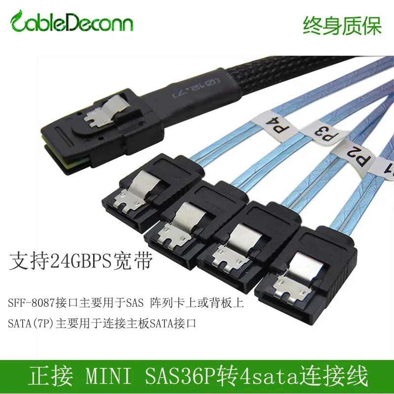 MiniSAS36P к 4 * SATA прямое подключение, серверный массив, кабель для передачи данных, компьютерный жесткий диск, порт sata