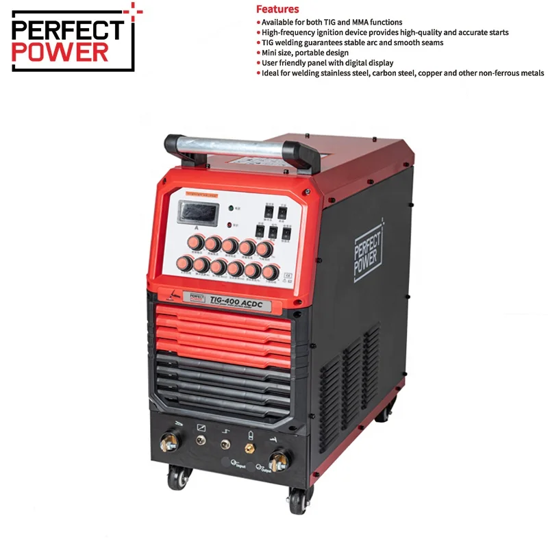 PERFECT POWER Tig Welder Equipment TIG-400 ACDC Inverter Welding Machine Tig Welding Machine Arc Welders Converter ARC Welding