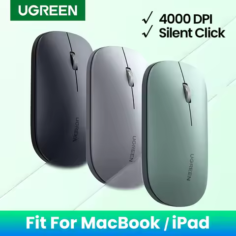 UGREEN Wireless Mouse 4000 DPI Silent Click Mice For MacBook Pro M1 M2 iPad Air Tablet Computer Laptop PC 2.4G Wireless Mouse