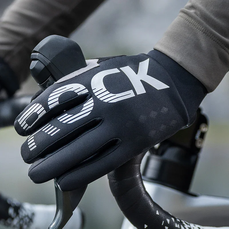 ROCKBROS Winter Glove Warm Cycling Gloves Fleece Long Finger Touch screen Windproof Gloves Sports  Outdoor Running Riding Mitten