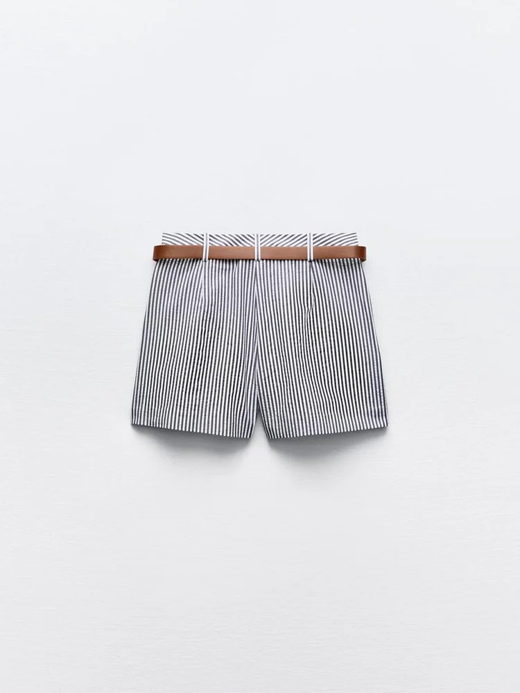 Sommer New Street Sle Damen Casual Stripe Ort Rock mit Gürtel Schlankheits Hot Girl A-Linie Rock aus China