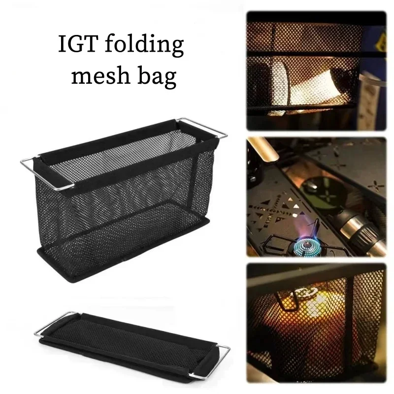 IGT 0.5 Unit Basket IGT Mesh Bag Storage Basket Outdoor Camping Folding Storage Baskets Lightweight Drain Baskets Camping Table